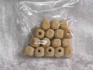 Wood Beads Raw Square 12x12mm x 16pcs